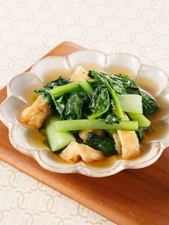 小松菜と油揚げの煮びたし-レシピのメイン写真