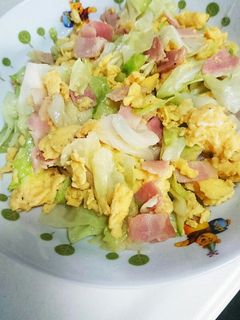 簡単!ふんわり玉子のキャベツ炒め-レシピのメイン写真