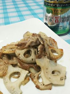 蓮根と豚バラのサッパリ炒め-レシピのメイン写真