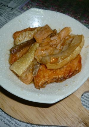 バター醤油味の鮭あら焼き鮭のタパス-レシピのメイン写真