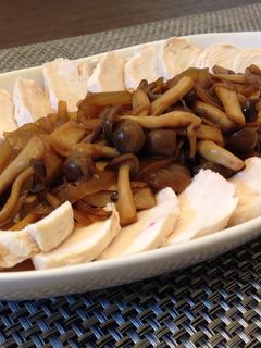 ゆで鶏 バルサミコ醤油キノコソース-レシピのメイン写真