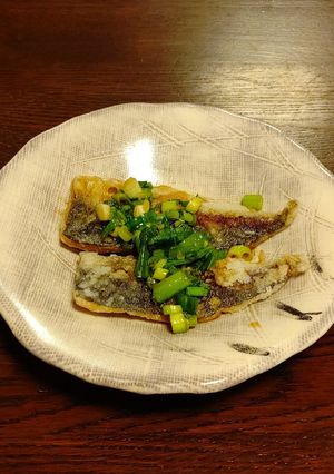 減塩　鯵のねぎソースがけ-レシピのメイン写真