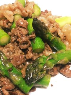 アスパラと牛肉のオイスター炒め!超簡単♡-レシピのメイン写真