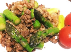 アスパラと牛肉のオイスター炒め！超簡単♡-レシピのメイン写真