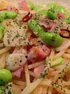 枝豆とベーコンのペペロンチーノパスタ-レシピのメイン写真