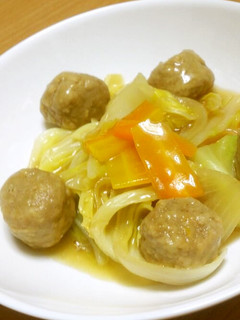 肉団子とキャベツの中華煮込み-レシピのメイン写真