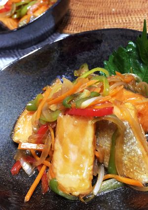 鮭と彩り野菜で！！！カラフル南蛮漬け♡-レシピのメイン写真