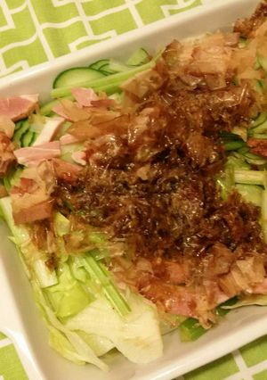 茂サラダ 鰹節とお醤油のドレッシング-レシピのメイン写真