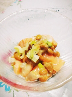 サーモンとネギ納豆和え-レシピのメイン写真