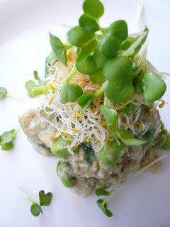 緑野菜の卵ドレッシング和え。-レシピのメイン写真