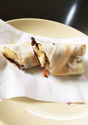 簡単☆春巻きの皮できな粉バナチョコ巻-レシピのメイン写真
