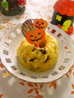 ハロウィンに☆レンジで南瓜おから蒸しパン-レシピのメイン写真