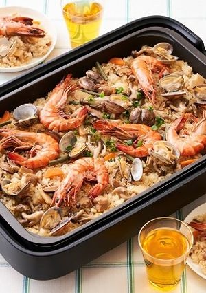 とり肉と魚介の和風パエリア-レシピのメイン写真