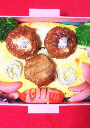 娘弁 適当オムライス弁当-レシピのメイン写真