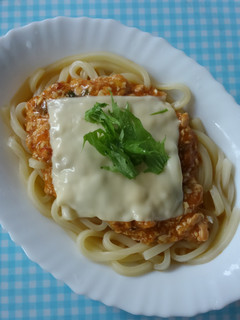 あまった麻婆豆腐deピリ辛チーズうどん♪-レシピのメイン写真