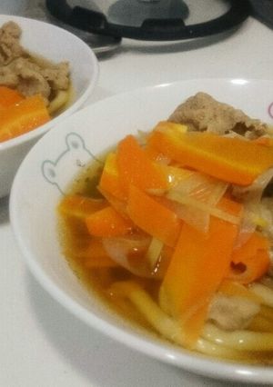 生姜肉うどん-レシピのメイン写真