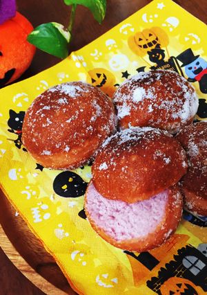 紫色のマラサダ♪ハロウィンにも!-レシピのメイン写真