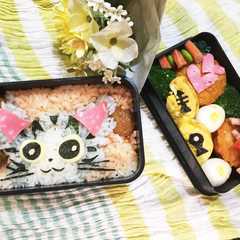 รูปของ 簡単キャラ弁♡こねこのチー遠足お弁当