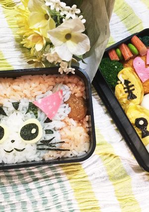 簡単キャラ弁♡こねこのチー遠足お弁当-レシピのメイン写真