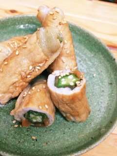 お弁当に★おくらの肉巻き~梅しそ風味~-レシピのメイン写真