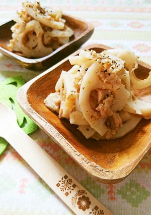レンジで簡単☆ご飯のお供に無限れんこん。-レシピのメイン写真