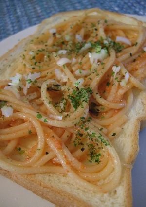 簡単！たらこスパトースト-レシピのメイン写真