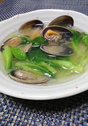 ミニ青梗菜とあさりのスープ-レシピのメイン写真