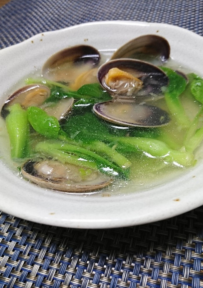 ミニ青梗菜とあさりのスープ-レシピのメイン写真