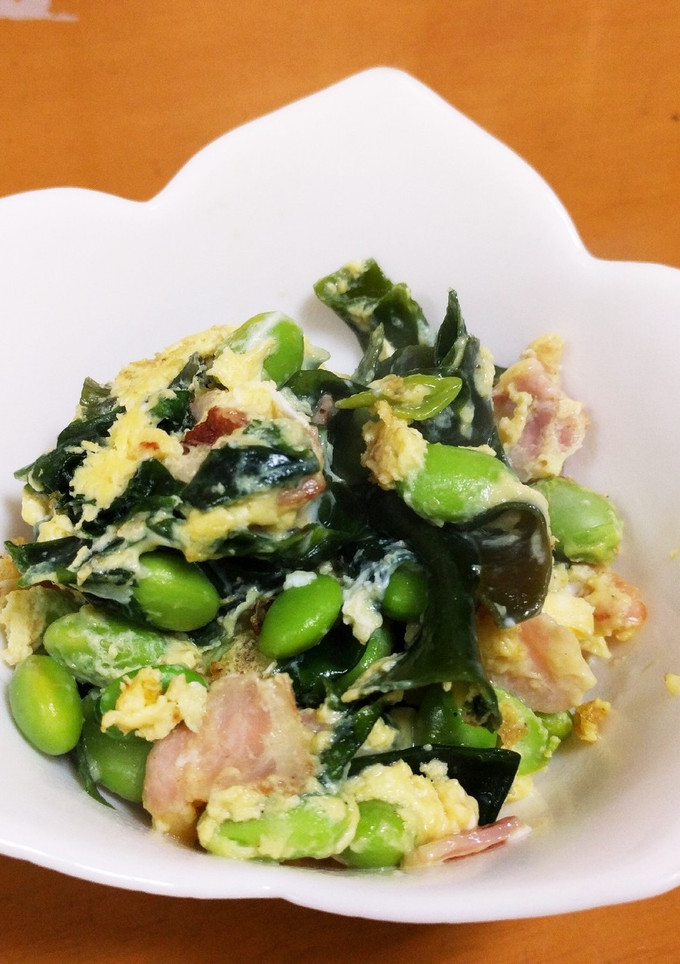 枝豆とわかめの卵炒め-レシピのメイン写真