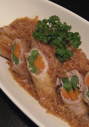 豚肉の野菜巻き　なめ茸ソース☆-レシピのメイン写真