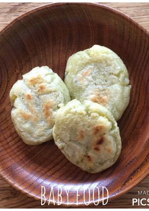 離乳食中期「ジャガイモとしらすのお焼き」-レシピのメイン写真