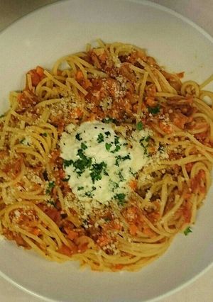 ツナトマトスパゲティW/Zマスカルポーネ-レシピのメイン写真