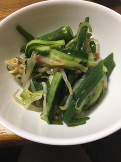 オクラときゅうりの梅サラダ-レシピのメイン写真