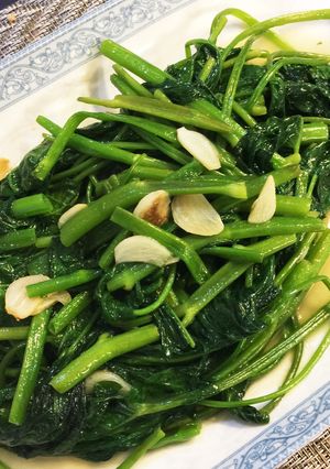 本場直伝！簡単にできる「空芯菜の炒め物」-レシピのメイン写真