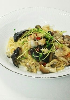 時短、水浸けパスタ◇アサリと茄子のピリ辛-レシピのメイン写真