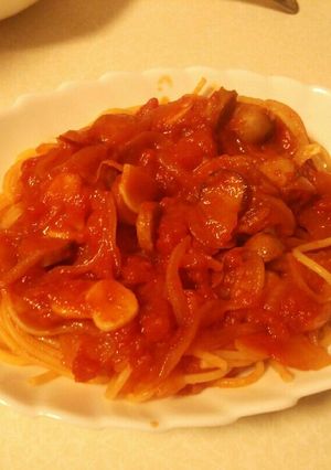 たまねぎのトマトソースパスタ-レシピのメイン写真