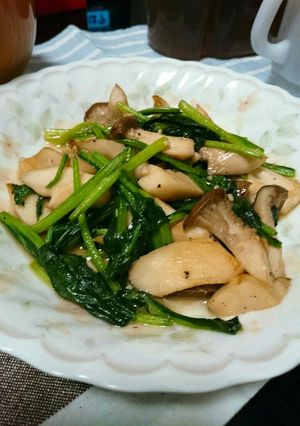 ほうれん草とエリンギde簡単副菜-レシピのメイン写真