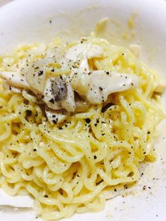 カルボナーラ 焼きそば 簡単 鶏ハム-レシピのメイン写真