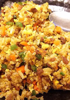 ふわパラ玉子の焼き飯(ドライカレー)-レシピのメイン写真