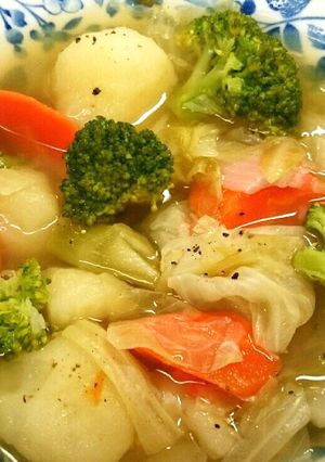 ダイエットにお薦め！3種の味の野菜スープ-レシピのメイン写真