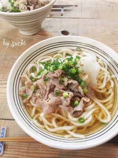 ランチに!簡単!美味しい肉うどん(そば)-レシピのメイン写真