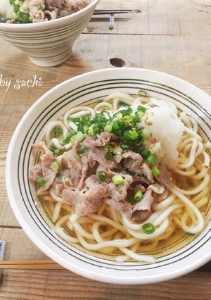 ランチに！簡単！美味しい肉うどん（そば）-レシピのメイン写真