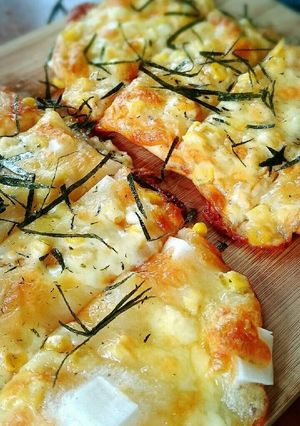 明太マヨ餅ピザ~♪̊̈♪̆̈-レシピのメイン写真