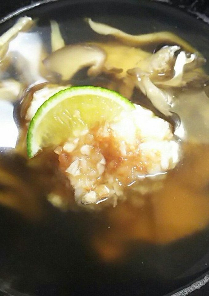 梅肉エビしんじょうの茸椀-レシピのメイン写真