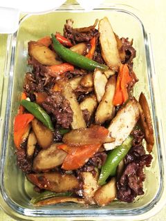 フライパンで♡牛肉とごぼうの炒め煮-レシピのメイン写真