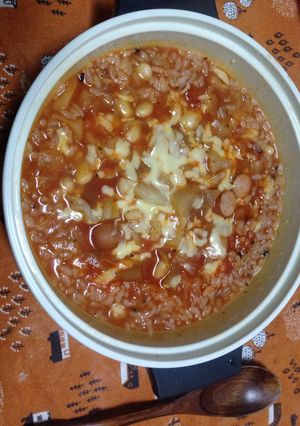レンジで！ミネストローネリゾット-レシピのメイン写真