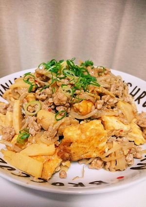 厚揚げと残り野菜の甘辛味噌炒め-レシピのメイン写真