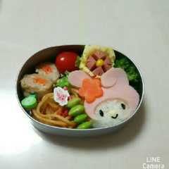 รูปของ 簡単キャラ弁☆マイメロ