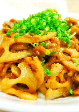 豚肉と蓮根のにんにく味噌炒め-レシピのメイン写真