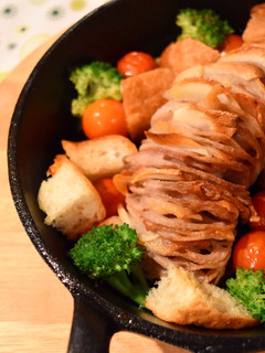 塩豚ハッセルバック蓮根☆ヘルシーで美味〜-レシピのメイン写真